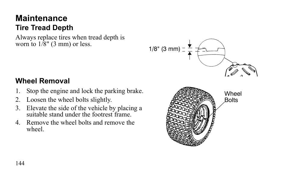 Maintenance | Polaris Sportsman 9922475 User Manual | Page 147 / 199