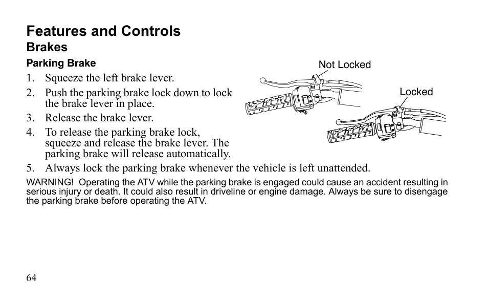 Features and controls | Polaris Sportsman 9922475 User Manual | Page 67 / 199