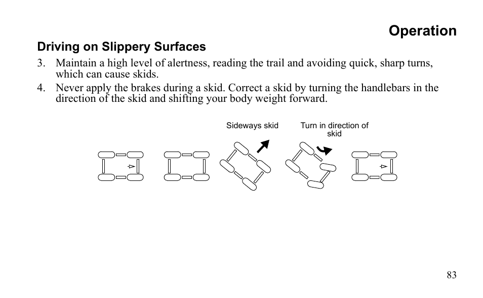 Operation | Polaris Sportsman 9922475 User Manual | Page 86 / 199
