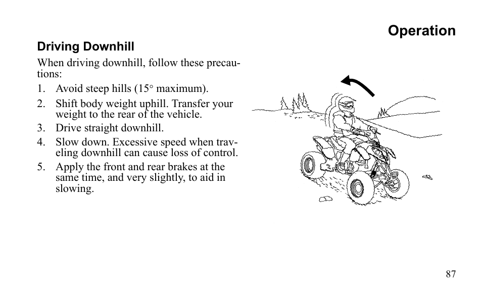 Operation | Polaris Sportsman 9922475 User Manual | Page 90 / 199