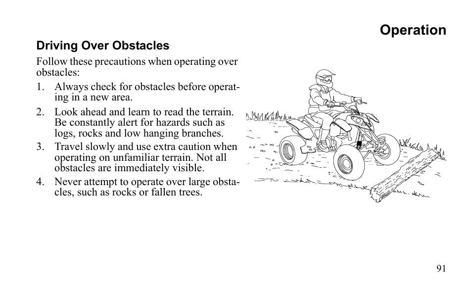 Operation | Polaris Sportsman 9922475 User Manual | Page 94 / 199