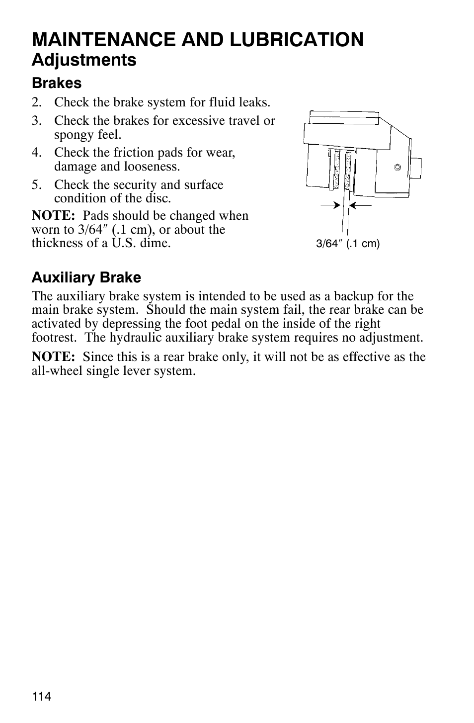 Maintenance and lubrication, Adjustments | Polaris Magnum 330 User Manual | Page 117 / 151