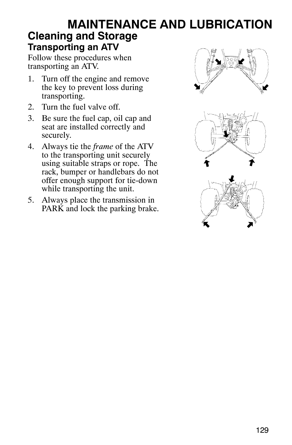 Maintenance and lubrication, Cleaning and storage | Polaris Magnum 330 User Manual | Page 132 / 151