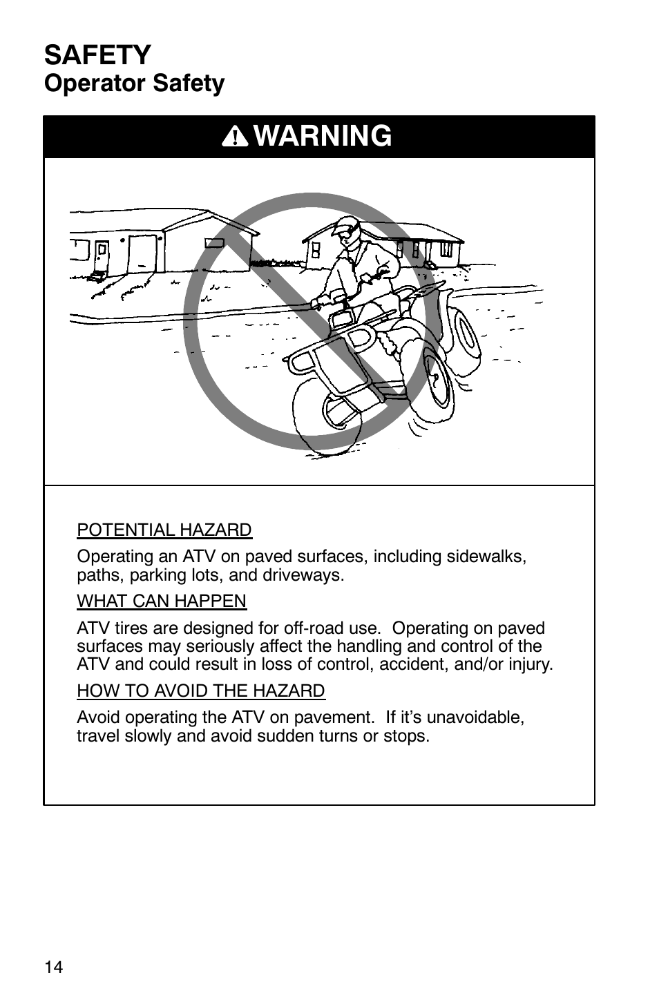 Warning, Safety, Operator safety | Polaris Magnum 330 User Manual | Page 17 / 151