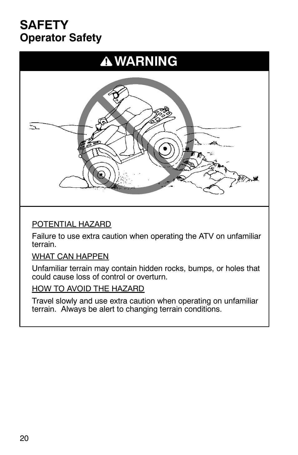 Warning, Safety, Operator safety | Polaris Magnum 330 User Manual | Page 23 / 151