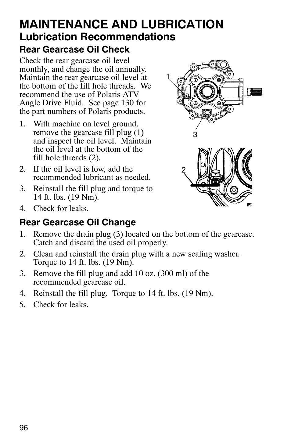 Maintenance and lubrication, Lubrication recommendations | Polaris Magnum 330 User Manual | Page 99 / 151