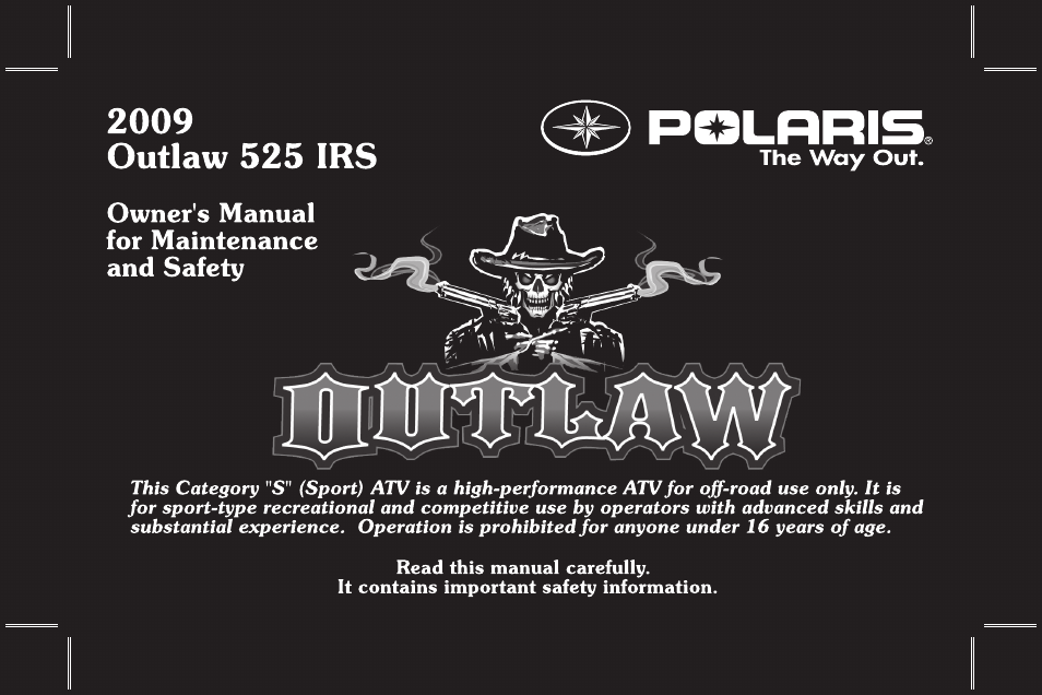 Polaris Outlaw 9922079 User Manual | 203 pages