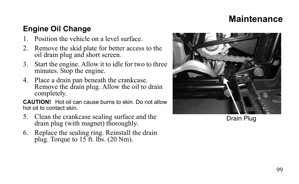 Maintenance | Polaris Outlaw 9922079 User Manual | Page 102 / 203