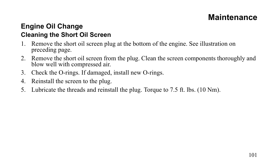 Maintenance | Polaris Outlaw 9922079 User Manual | Page 104 / 203