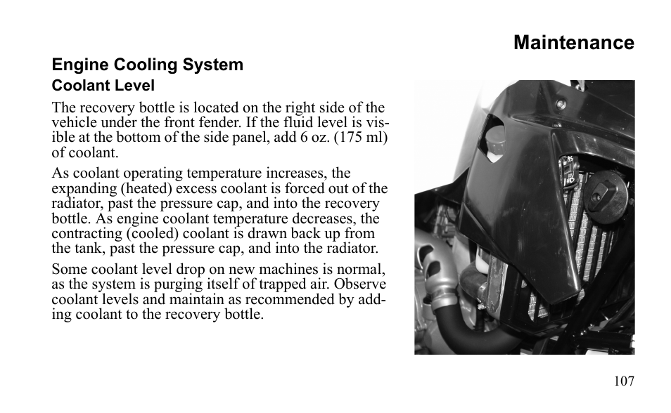 Maintenance | Polaris Outlaw 9922079 User Manual | Page 110 / 203