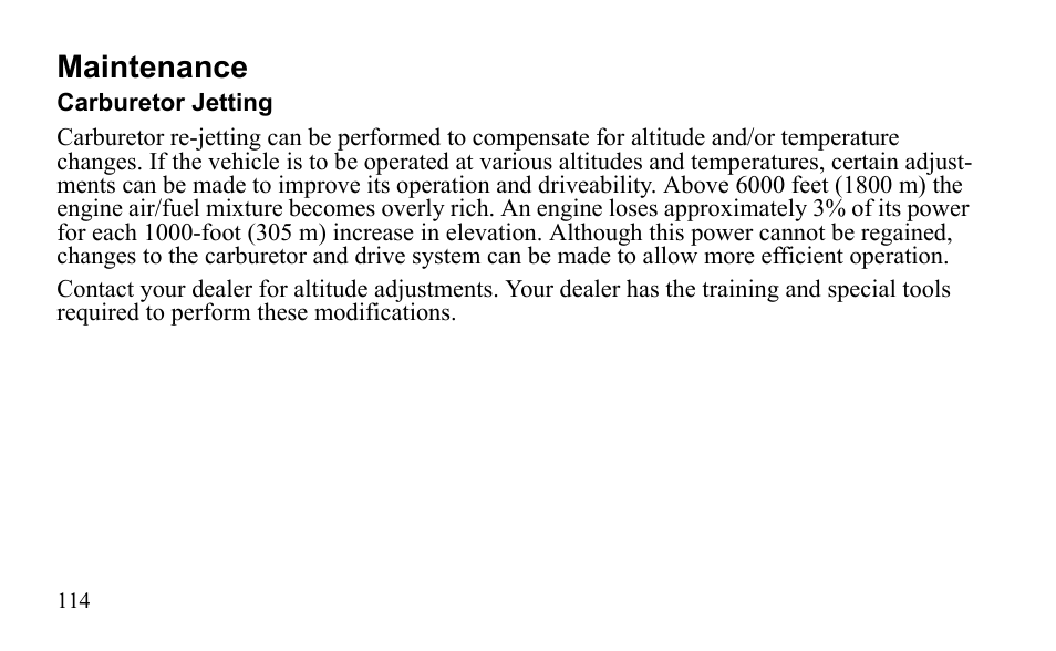 Maintenance | Polaris Outlaw 9922079 User Manual | Page 117 / 203
