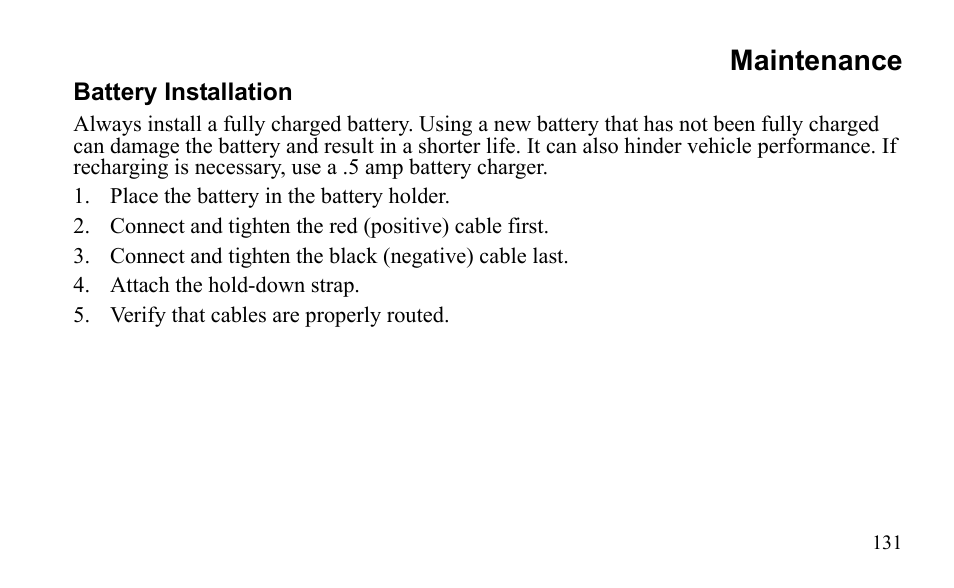 Maintenance | Polaris Outlaw 9922079 User Manual | Page 134 / 203