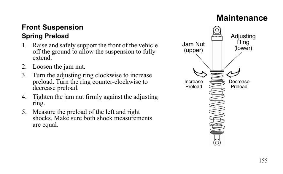 Maintenance | Polaris Outlaw 9922079 User Manual | Page 158 / 203