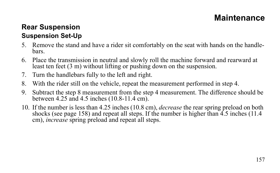 Maintenance | Polaris Outlaw 9922079 User Manual | Page 160 / 203