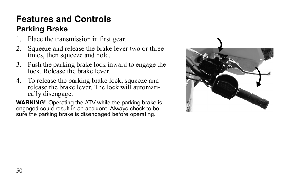 Features and controls | Polaris Outlaw 9922079 User Manual | Page 53 / 203