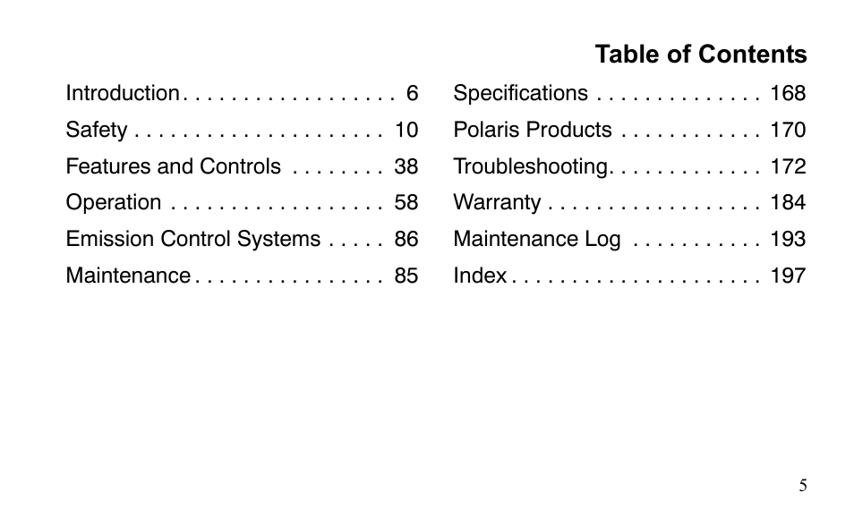 Polaris Outlaw 9922079 User Manual | Page 8 / 203