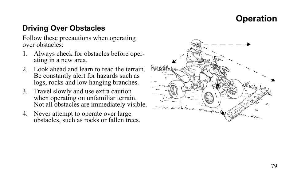 Operation | Polaris Outlaw 9922079 User Manual | Page 82 / 203