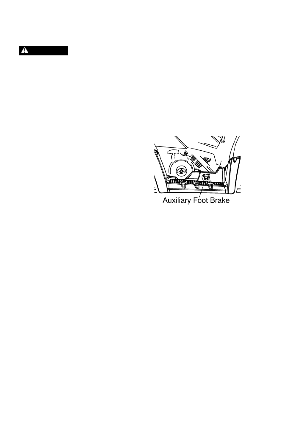 Features and controls, Auxiliary foot brake | Polaris Sportsman 9921818 User Manual | Page 33 / 126