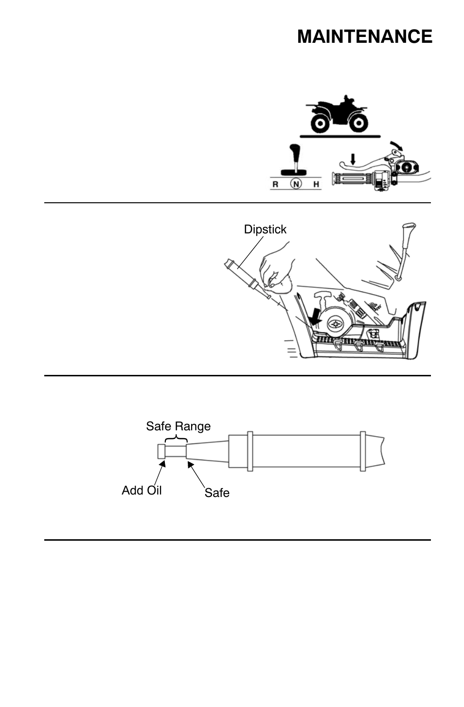 Maintenance, Engine oil | Polaris Sportsman 9921818 User Manual | Page 70 / 126
