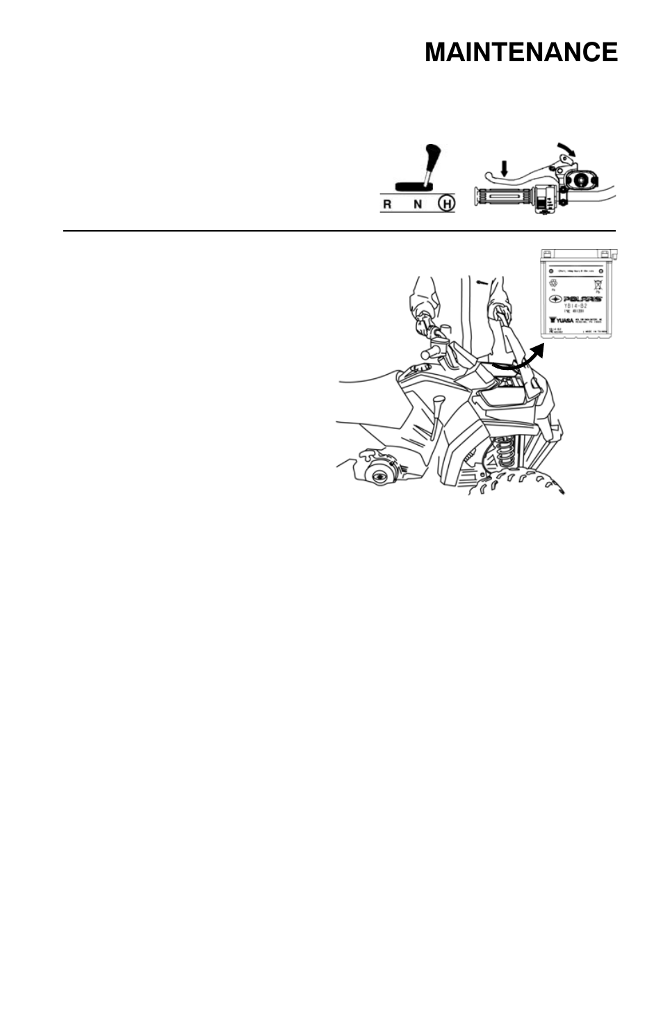 Maintenance, Battery | Polaris Sportsman 9921818 User Manual | Page 96 / 126