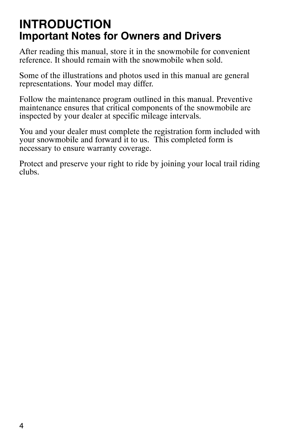 Introduction | Polaris 700 Fusion User Manual | Page 7 / 139