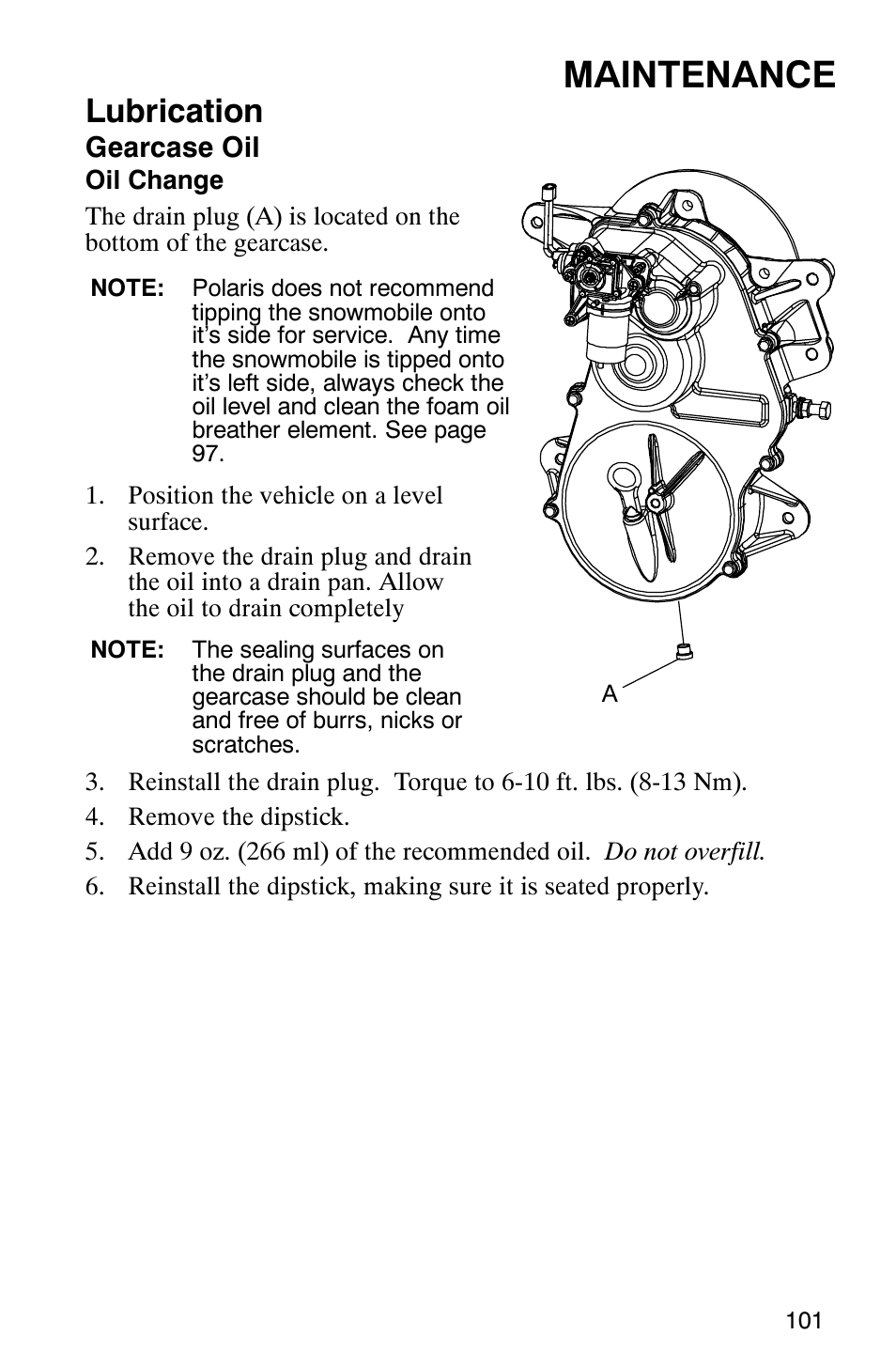 Maintenance, Lubrication | Polaris FST Touring User Manual | Page 104 / 157