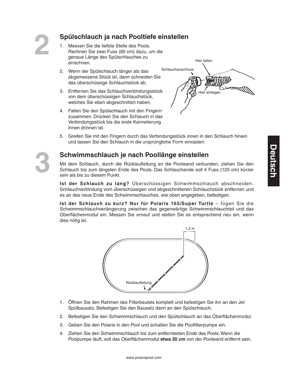 Deutsc h | Polaris SUPER TURTLE 65 User Manual | Page 21 / 52