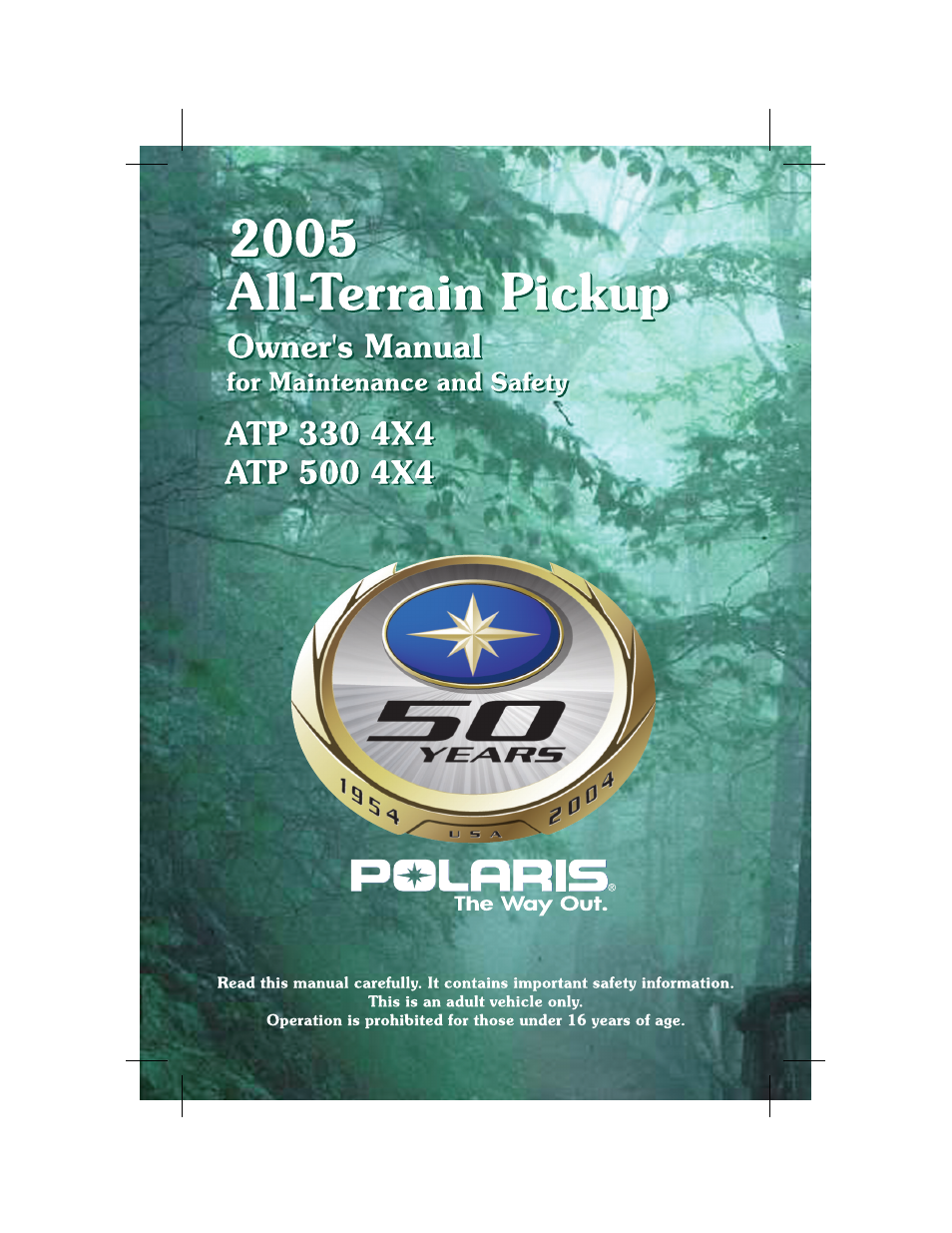 Polaris ATP 330 4x4 User Manual | 140 pages