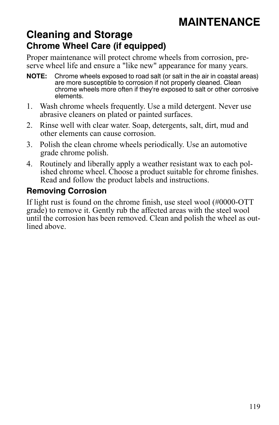 Maintenance, Cleaning and storage | Polaris Sportsman 9922172 User Manual | Page 121 / 140