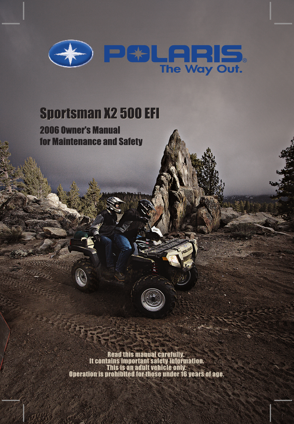 Polaris Sportsmabn X2 500 EFI User Manual | 136 pages