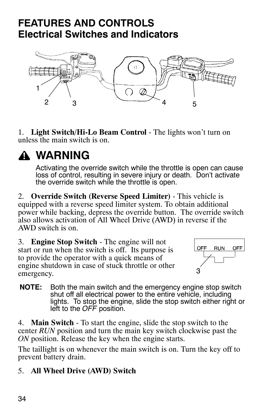 Warning | Polaris Sportsman 6x6 User Manual | Page 37 / 133