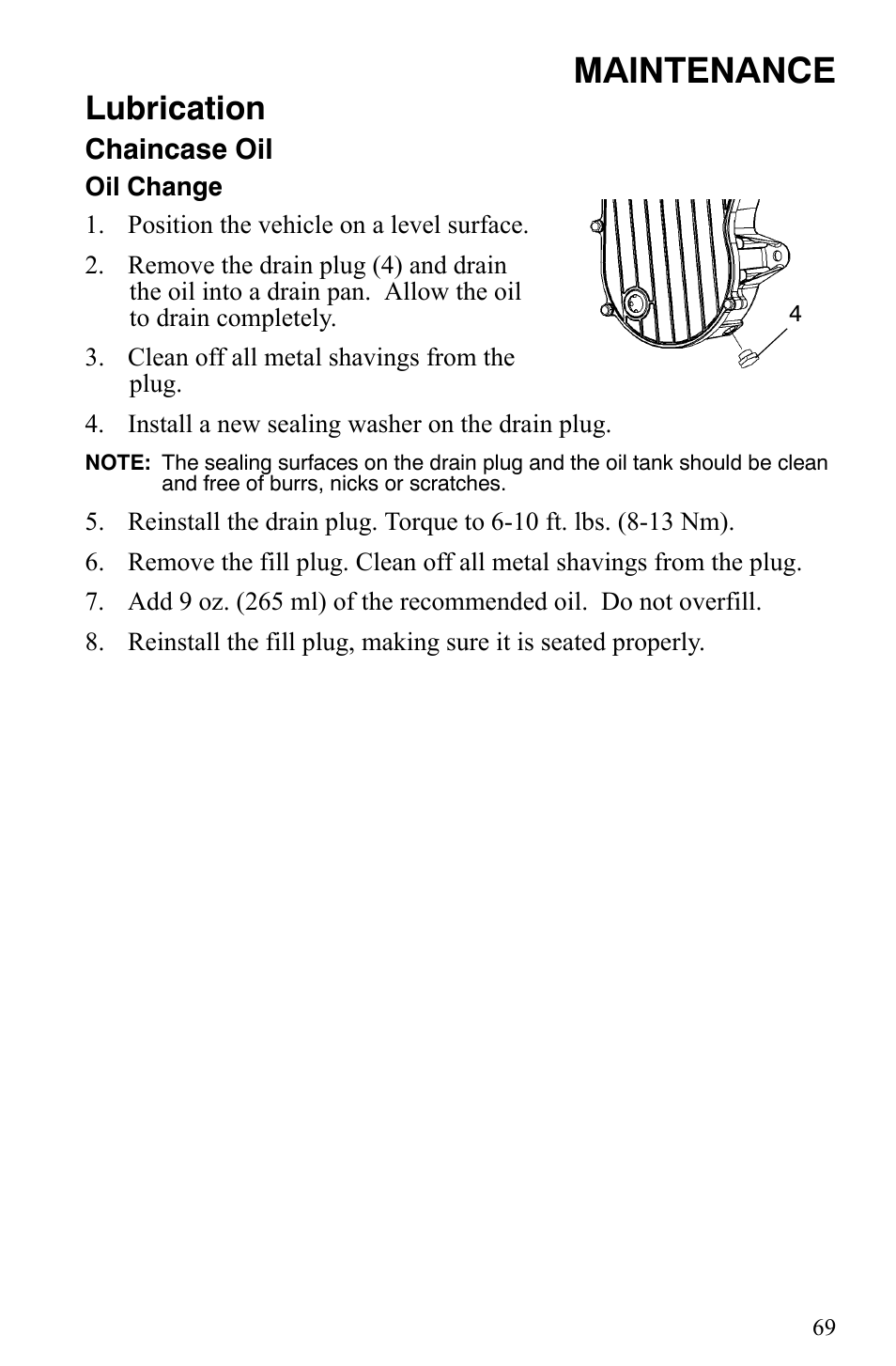 Maintenance, Lubrication | Polaris 550 IQ Shift User Manual | Page 72 / 121