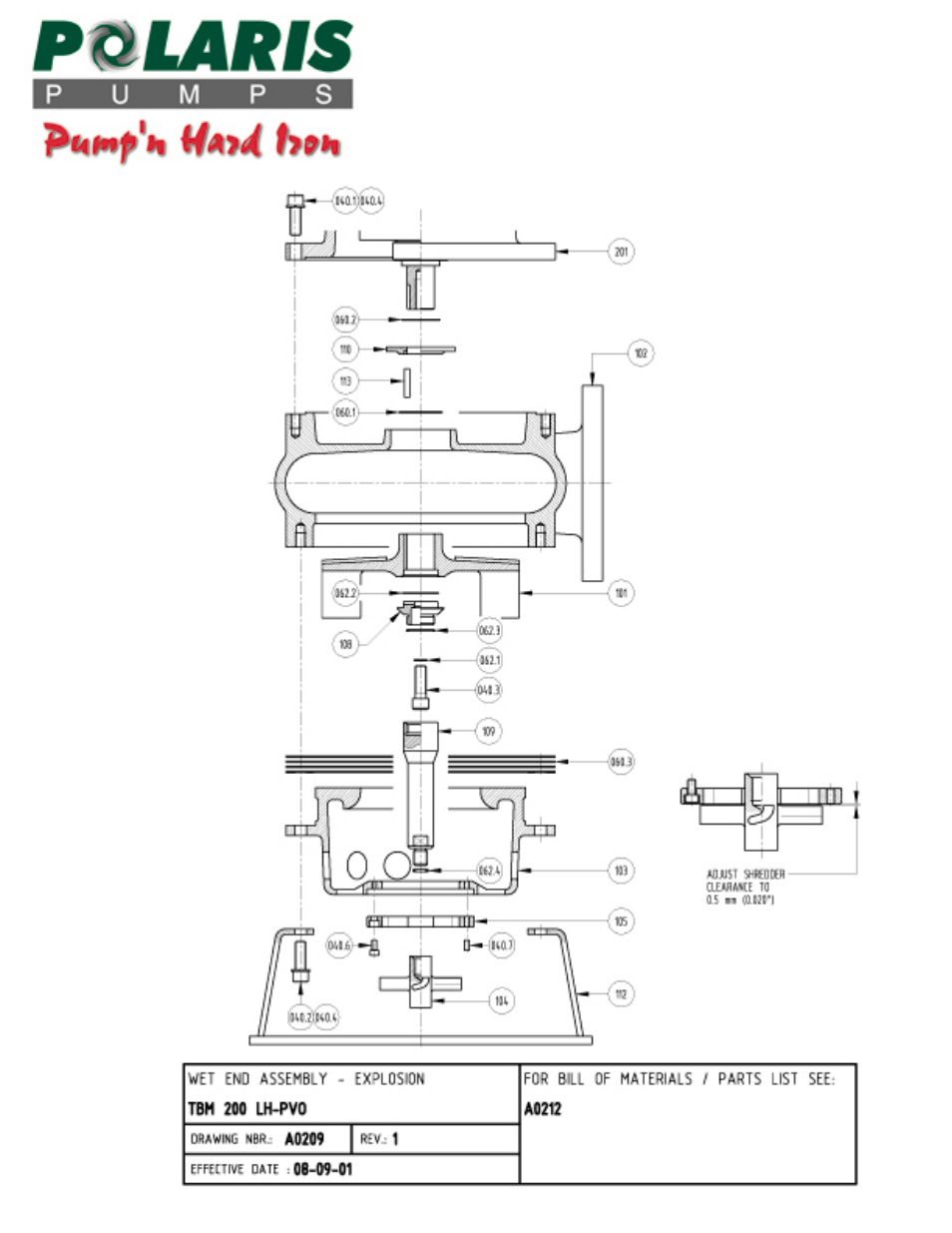 3 - tbm 200 lh type pvo | Polaris TBM 200 LH User Manual | Page 27 / 50