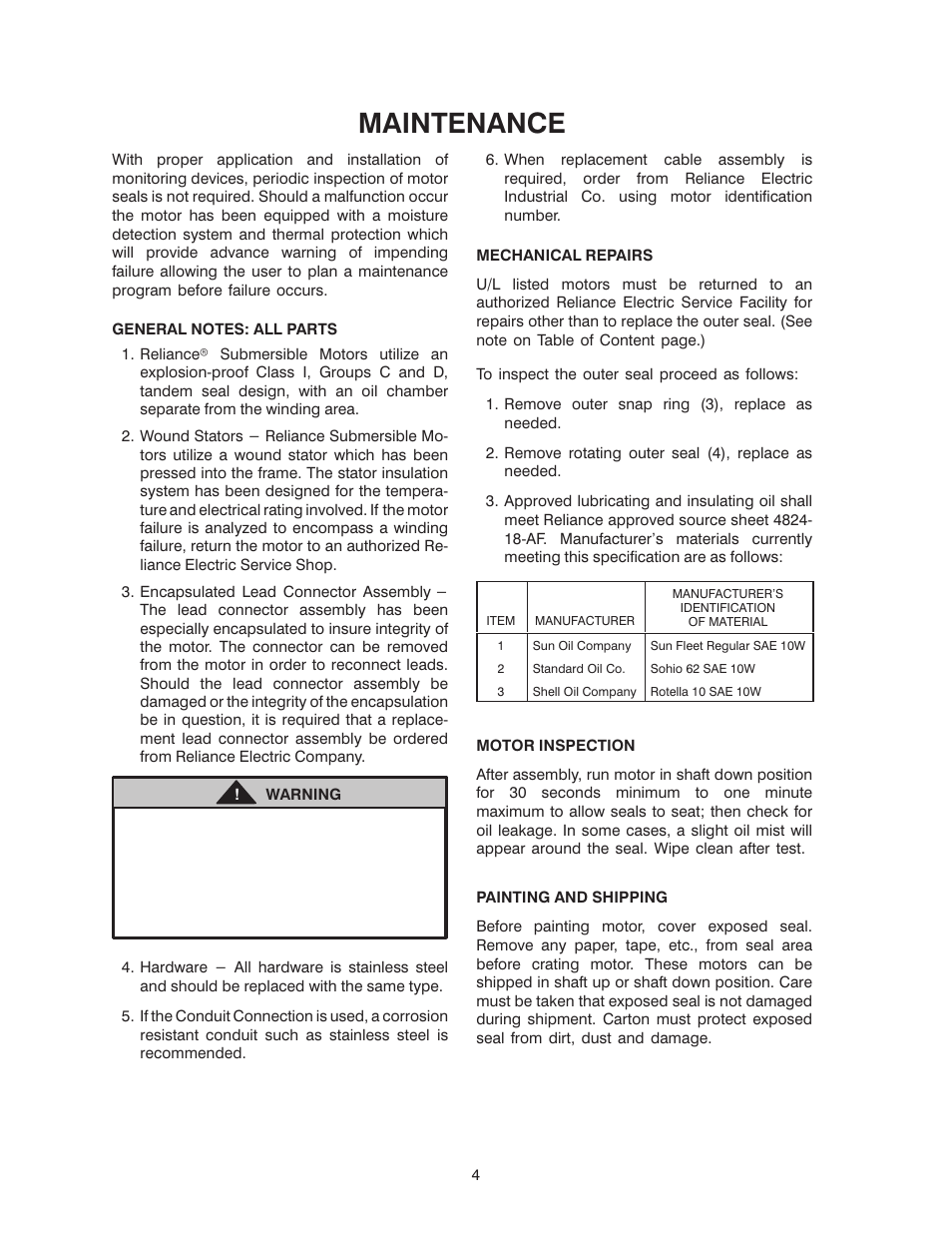 Maintenance | Polaris TBM 200 LH User Manual | Page 40 / 50