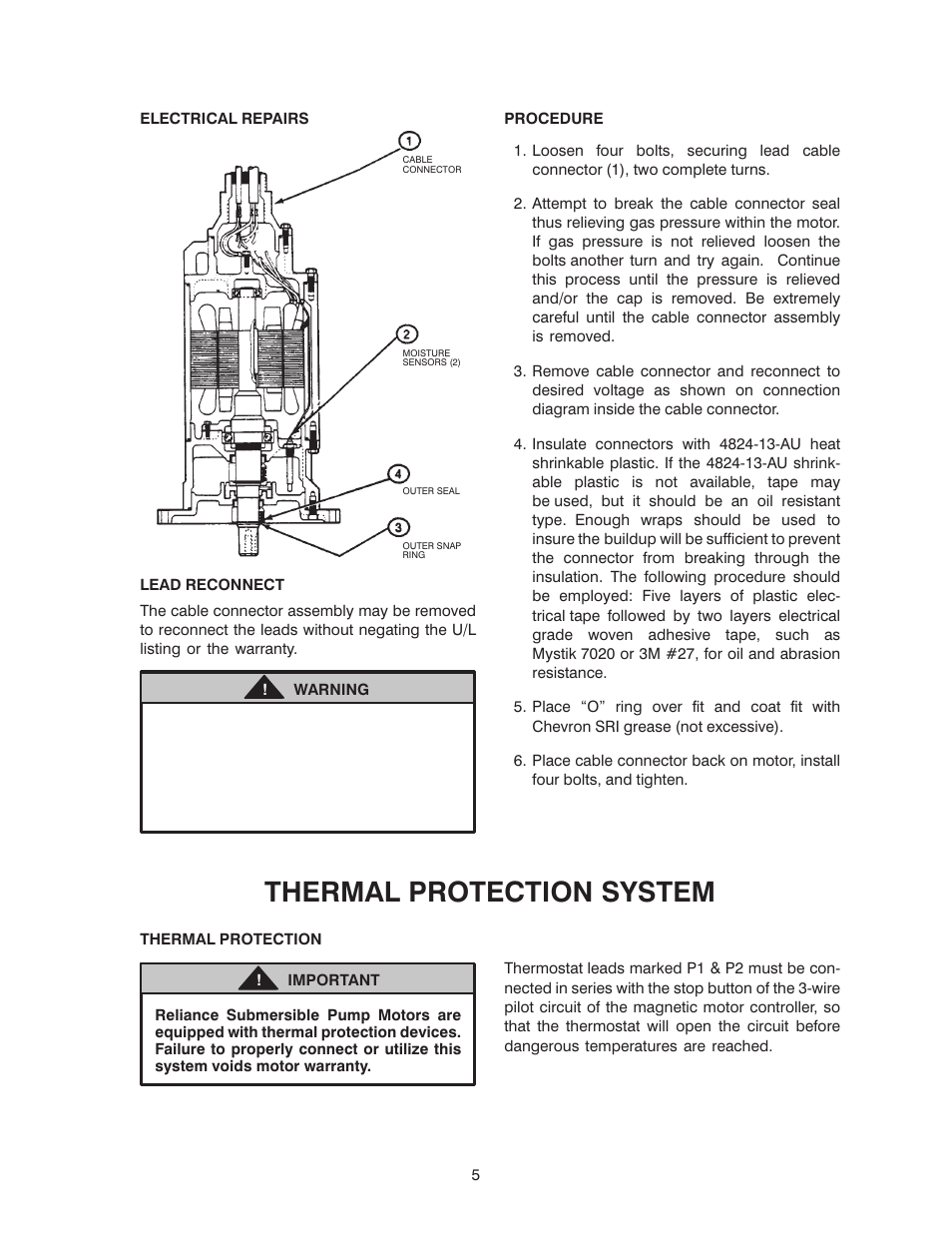 Thermal protection system | Polaris TBM 200 LH User Manual | Page 41 / 50