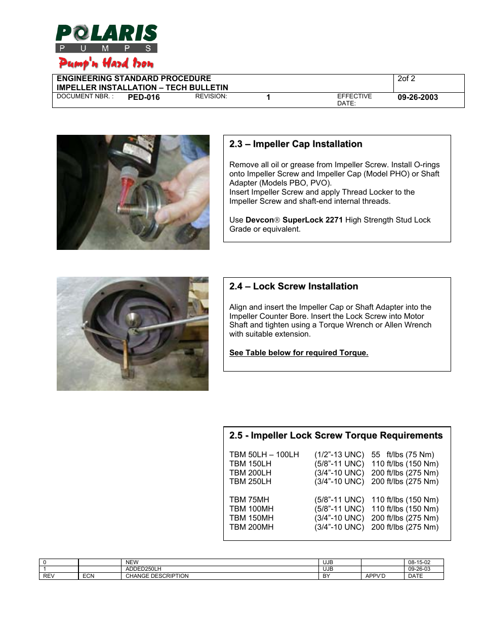Polaris TBM 200 LH User Manual | Page 49 / 50