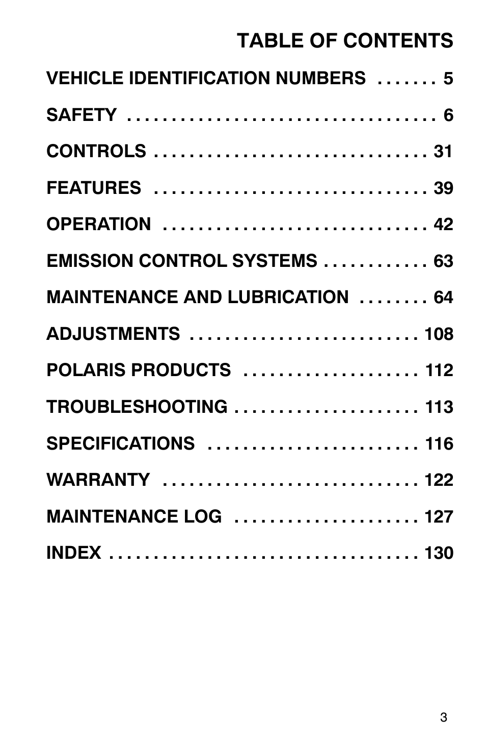 Polaris Hawkeye 4x4 User Manual | Page 6 / 134