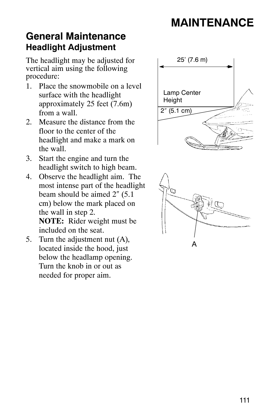 Maintenance, General maintenance | Polaris 340 Edge User Manual | Page 113 / 155