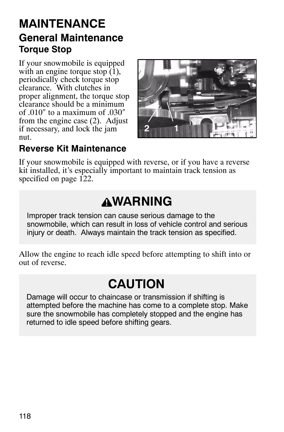 Warning, Caution, Maintenance | General maintenance | Polaris 340 Edge User Manual | Page 120 / 155