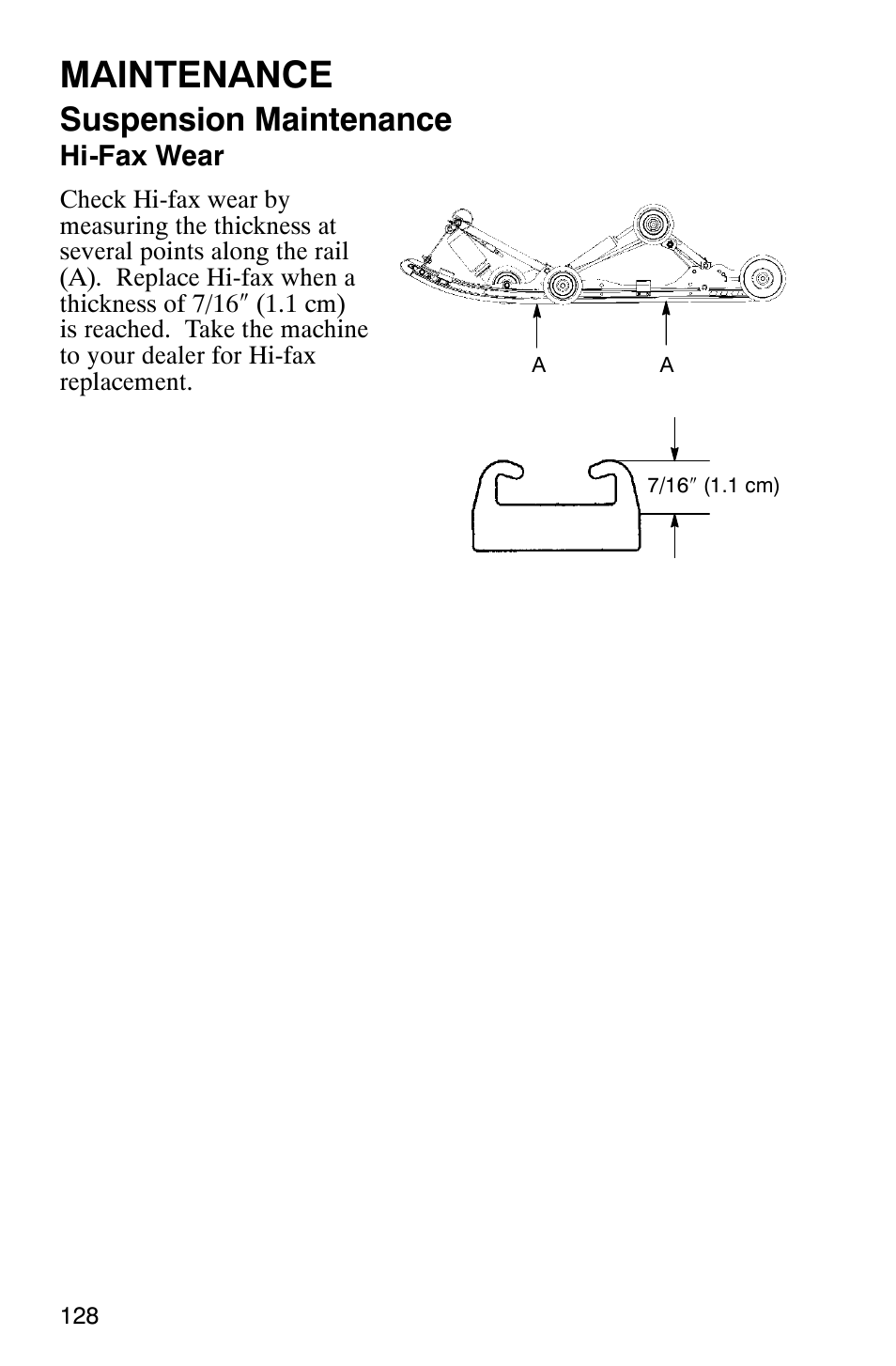 Maintenance, Suspension maintenance | Polaris 340 Edge User Manual | Page 130 / 155