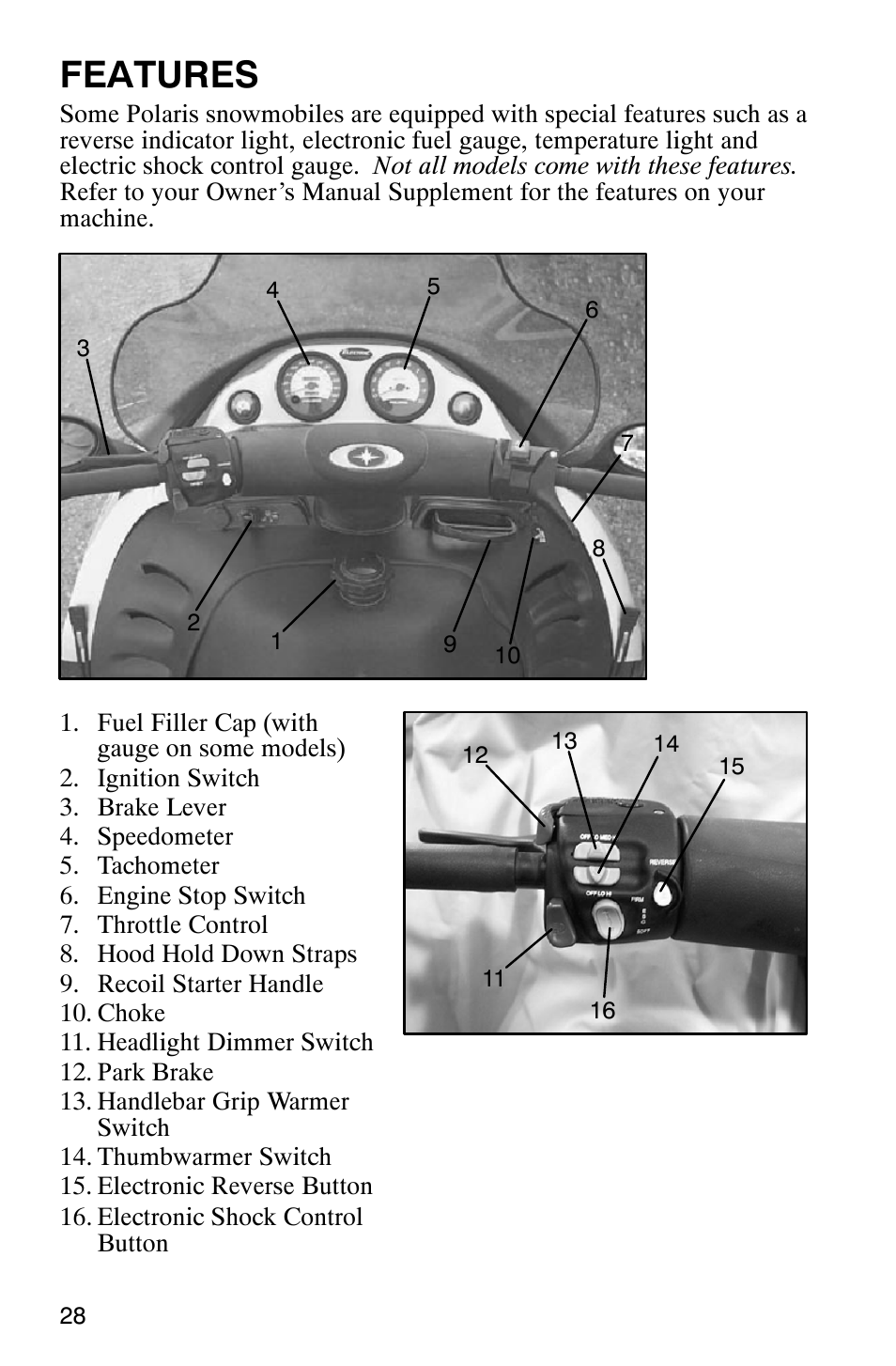 Features | Polaris 340 Edge User Manual | Page 30 / 155