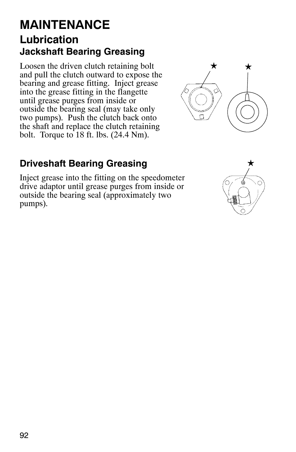 Maintenance, Lubrication | Polaris 340 Edge User Manual | Page 94 / 155