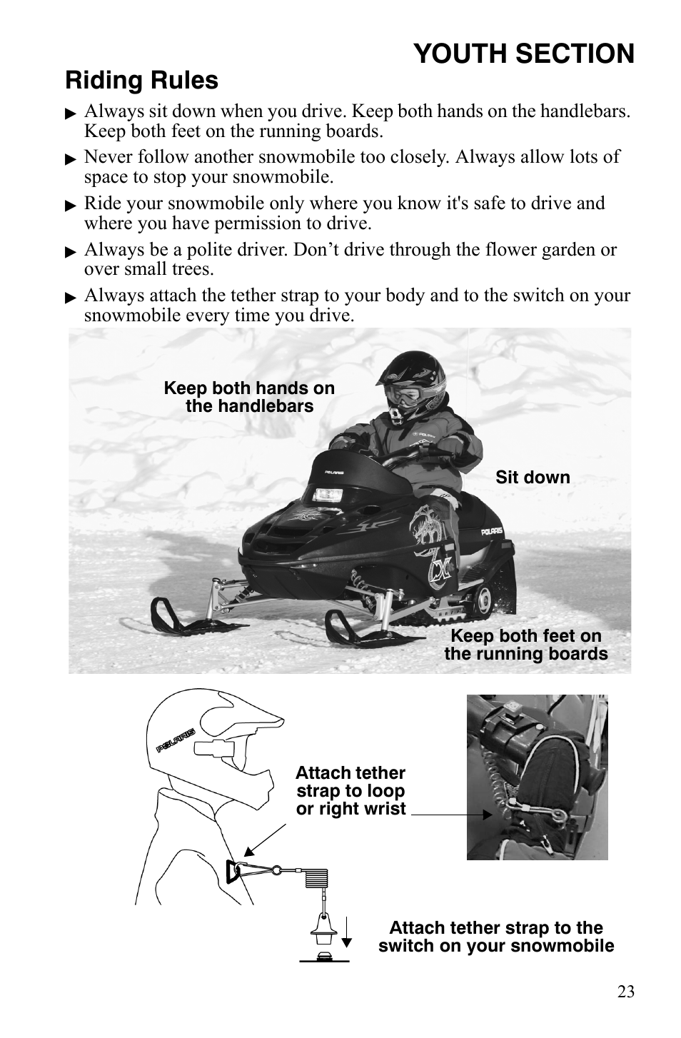 Riding rules | Polaris 120 Dragon User Manual | Page 27 / 101