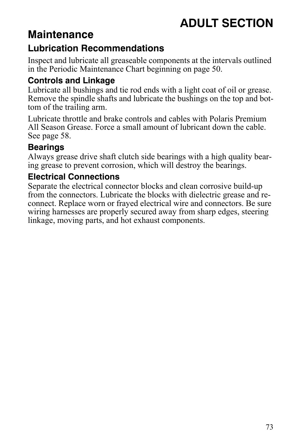 Maintenance | Polaris 120 Dragon User Manual | Page 77 / 101