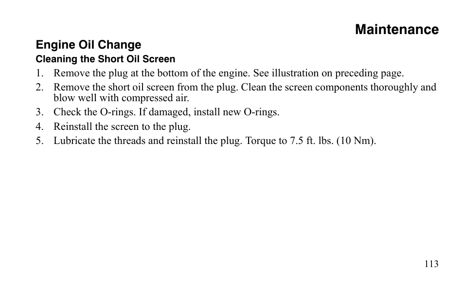 Maintenance | Polaris Outlaw 525 IRS User Manual | Page 116 / 220