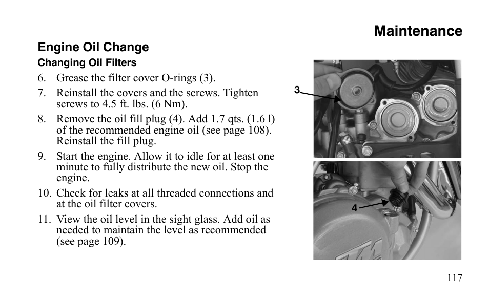 Maintenance | Polaris Outlaw 525 IRS User Manual | Page 120 / 220