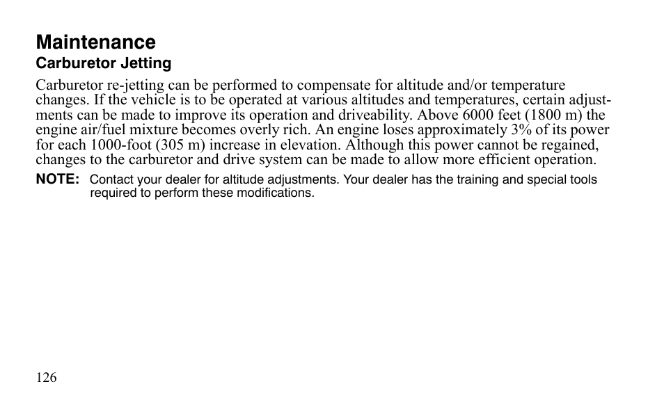 Maintenance | Polaris Outlaw 525 IRS User Manual | Page 129 / 220