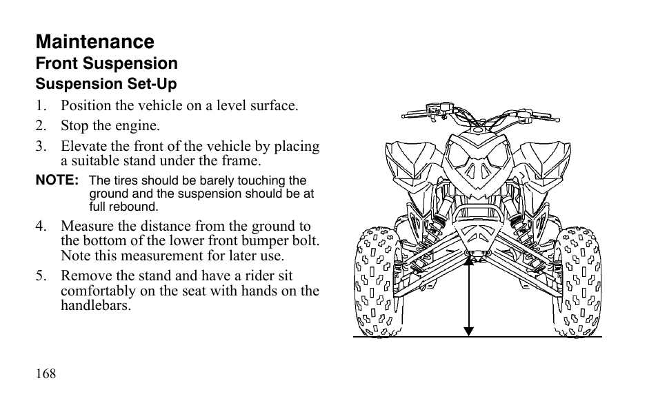 Maintenance | Polaris Outlaw 525 IRS User Manual | Page 171 / 220