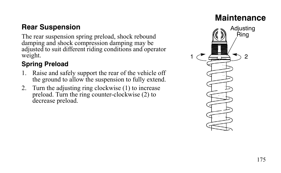 Maintenance | Polaris Outlaw 525 IRS User Manual | Page 178 / 220