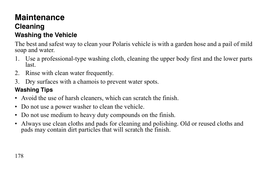 Maintenance | Polaris Outlaw 525 IRS User Manual | Page 181 / 220